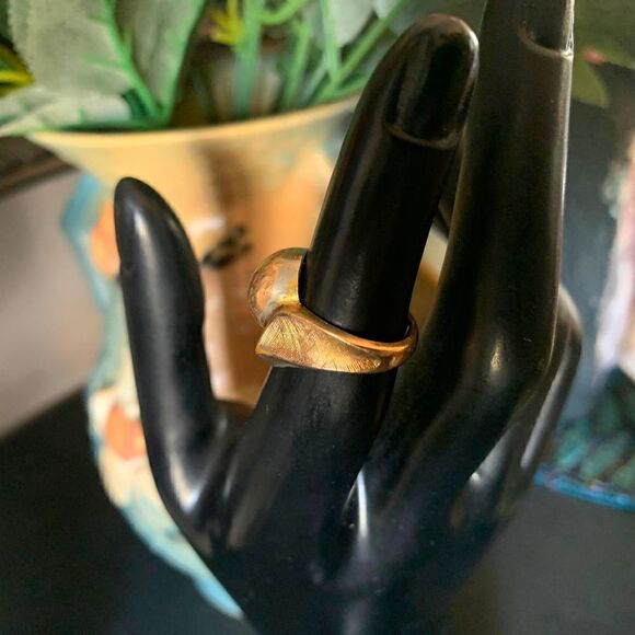 Joseph Esposito 10K GF Ornate Dome Ring, in Gold, Vintage, Stamped - Picture 3 of 5